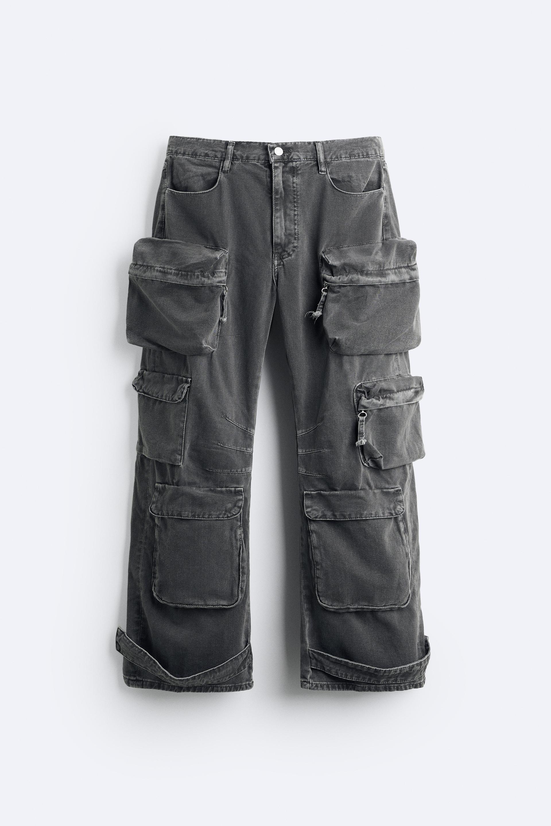 Zara, Pants, Zara Utility Cargo Jeans
