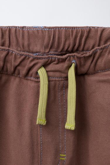 BALLOON TROUSERS WITH TOPSTITCHING - Brown by Zara - Image 2