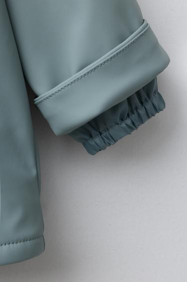 BLOUSON GOMMÉ DÉPERLANT - Gris / Bleu de Zara - Image 4