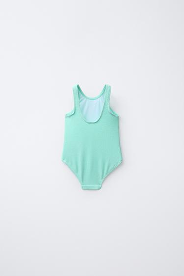 2-6 YEARS / CROCHET LEMON ONE-PIECE SWIMSUIT - Light green by Zara - Image 1