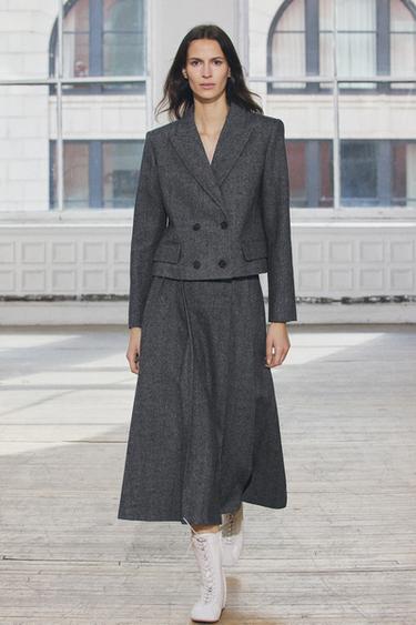 HERRINGBONE WOOL BLAZER ZW COLLECTION - Grey by Zara - Image 0