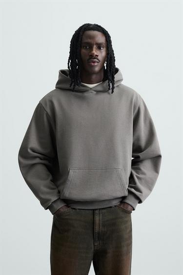 BASIC HOODIE - Anthracite grey by Zara