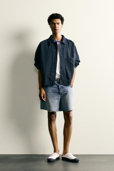 SURCHEMISE EN DENIM LÉGER - Indigo de Zara - Image 0