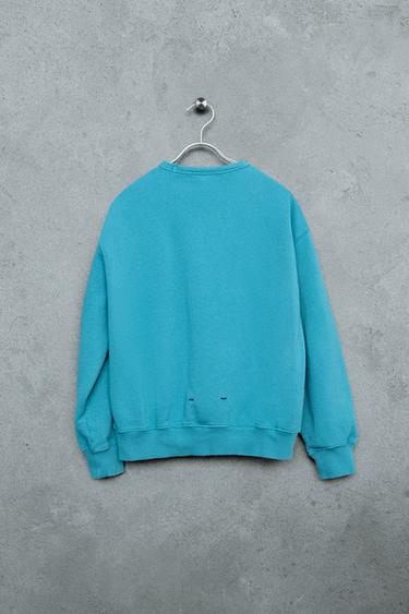 STORIESZ - SWEAT EN MOLLETON COL ROND - Bleu clair de Zara - Image 1
