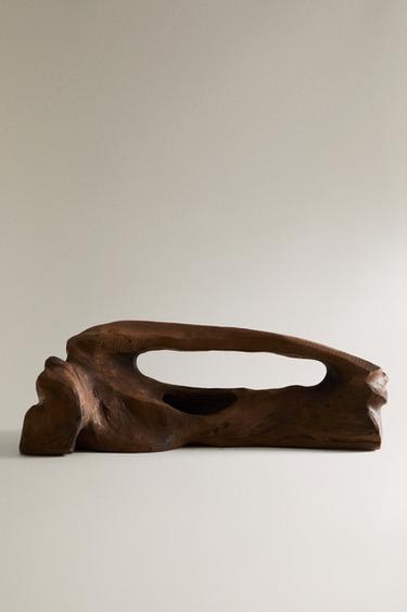 DECORATIVE WOODEN TRUNK - Light beige by Zara - Image 0