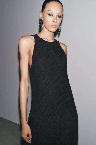 ZW COLLECTION CRINKLED COMBINED DRESS - Black de Zara - Image 3