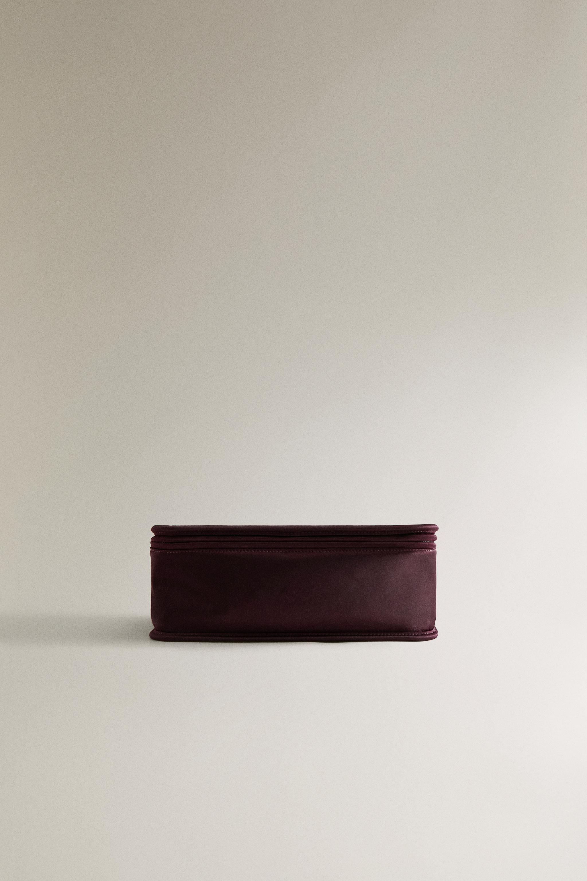 SATEEN OBJECT HOLDER MAKEUP BAG