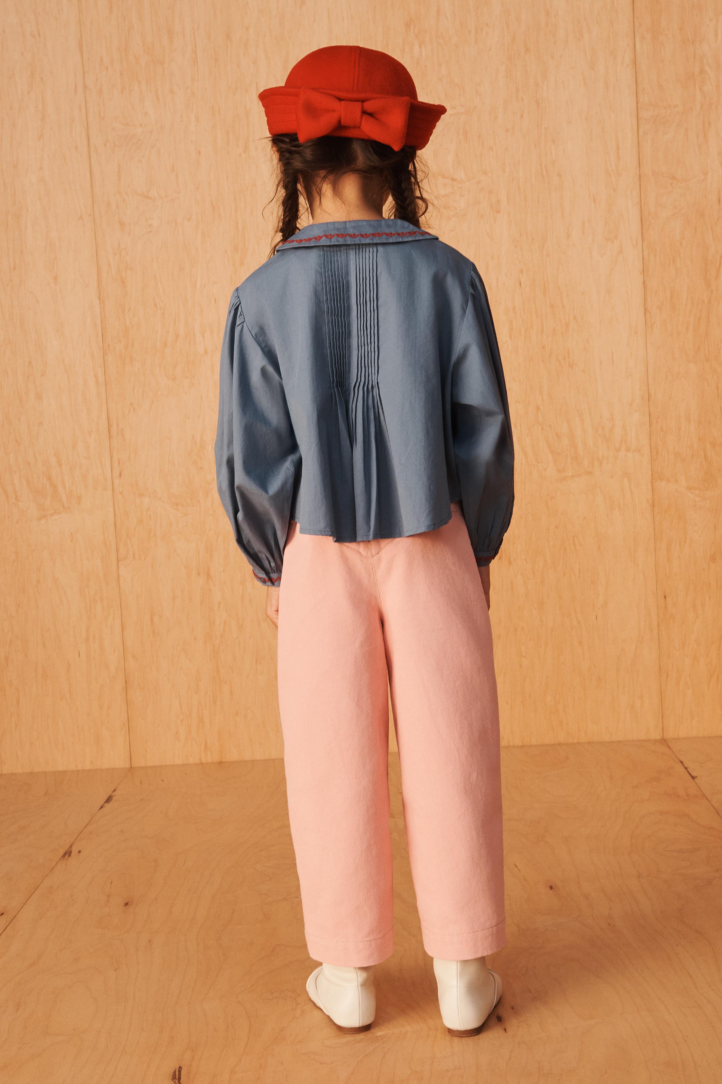 LIMITED EDITION EMBROIDERED PINTUCK BLOUSE