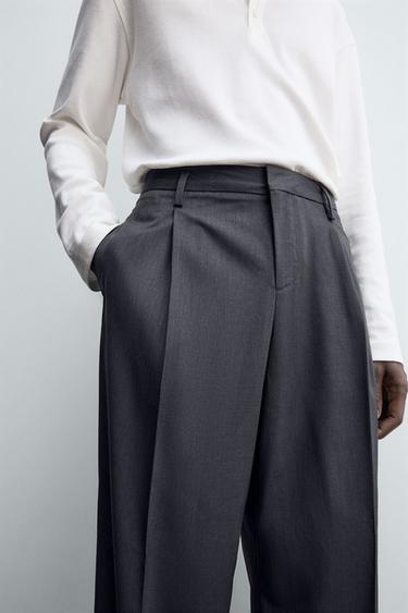 PANTALON À PLIS DE COSTUME - Gris anthracite de Zara - Image 5