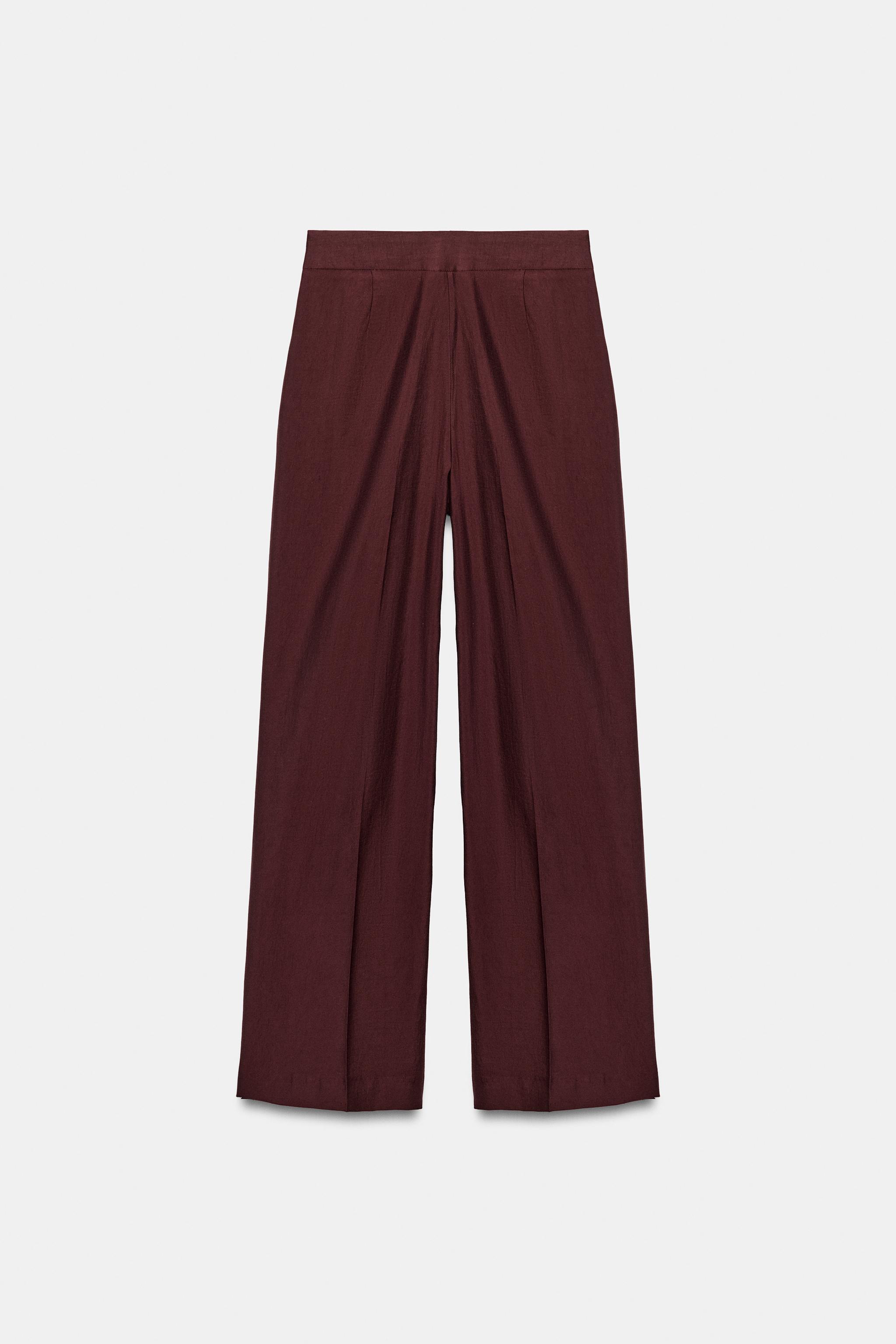 Женские брюки Zara PLEATED STRAIGHT-LEG TROUSERS — фото 5