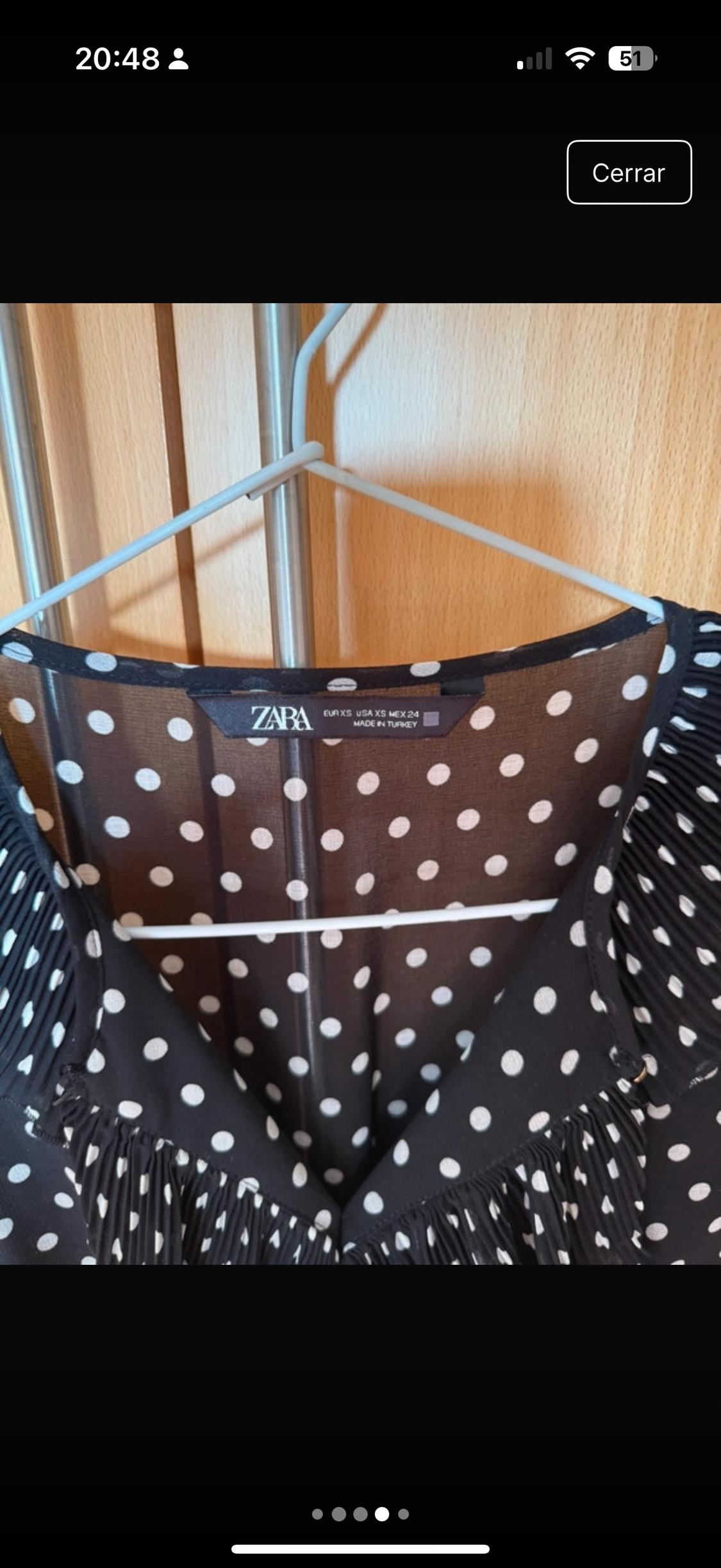 PRINTED DRESS WITH PLEATED SKIRT - Image 4