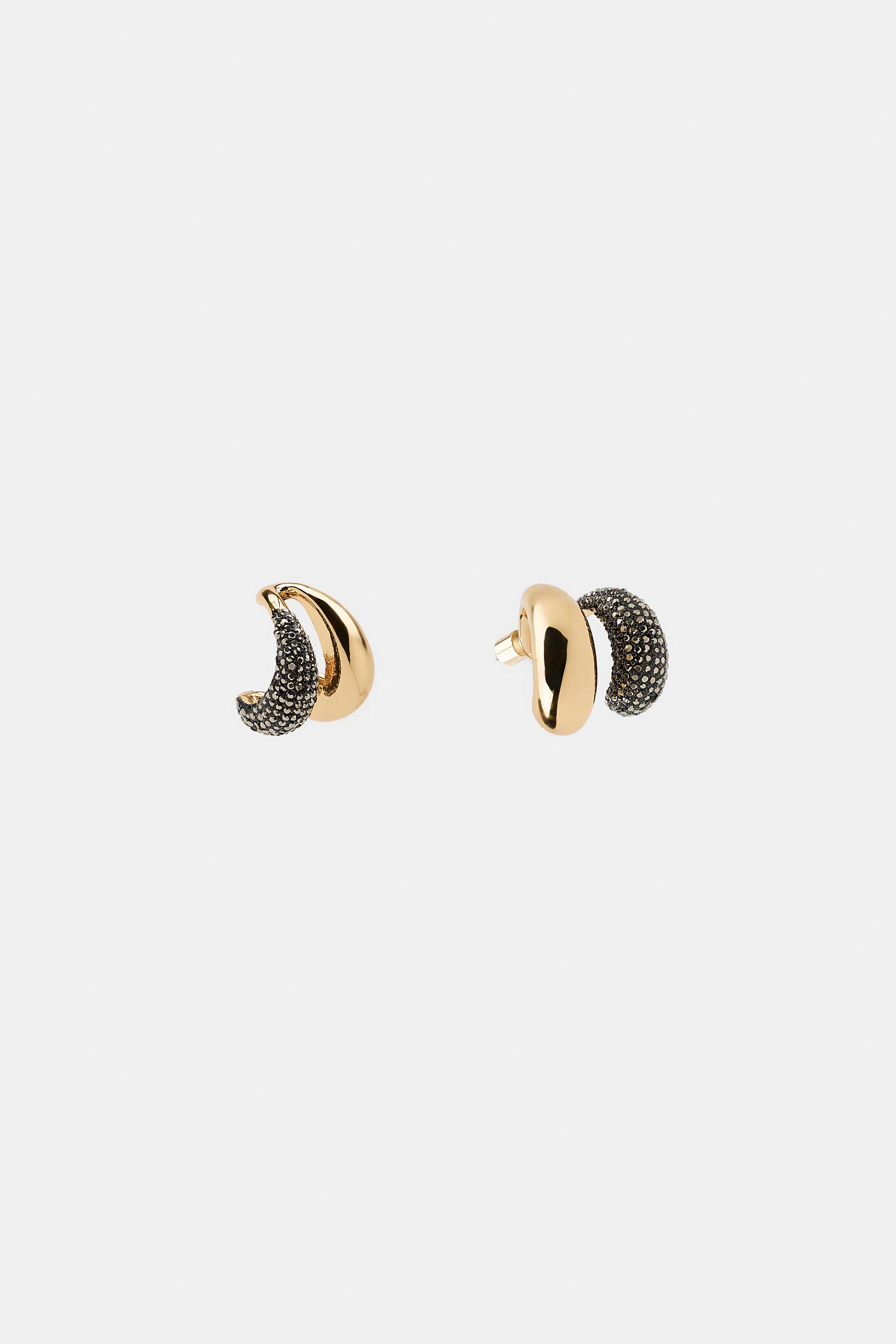 Женские аксессуары Zara SPARKLY EAR CUFF EARRINGS — фото 4
