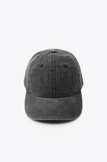 Zara WASHED EFFECT TWILL CAP - Gray