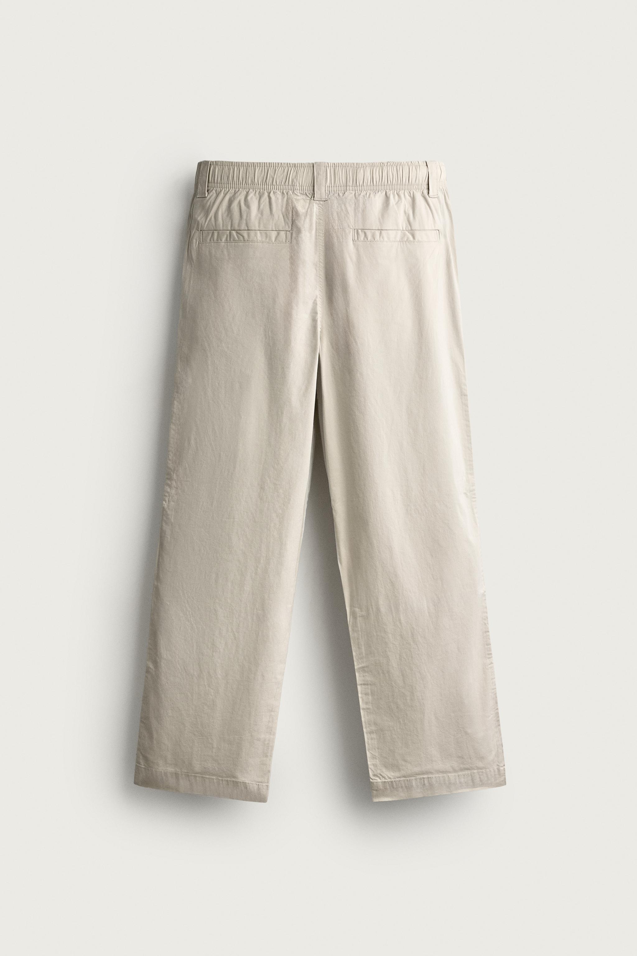 Zara PİLİLİ RELAXED FIT PANTOLON görsel 8