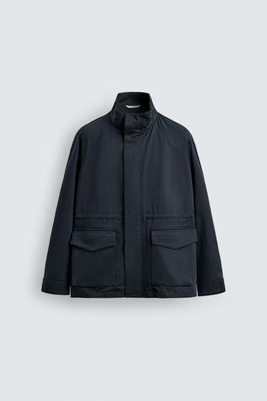 WASHED RELAXED FIT PARKA - Navy blue by Zara - Image 0