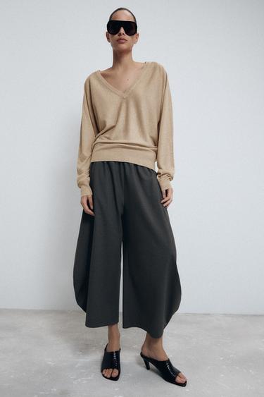 PANTALÓN VOLUMEN ZW COLLECTION - Gris vigoré de Zara