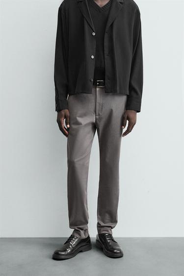 PANTALÓN CHINO SLIM FIT - Gris Antracita de Zara
