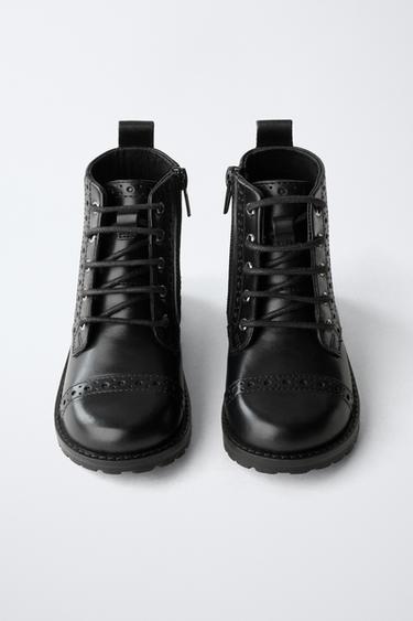 LEATHER BOOTS - Black by Zara - Image 3
