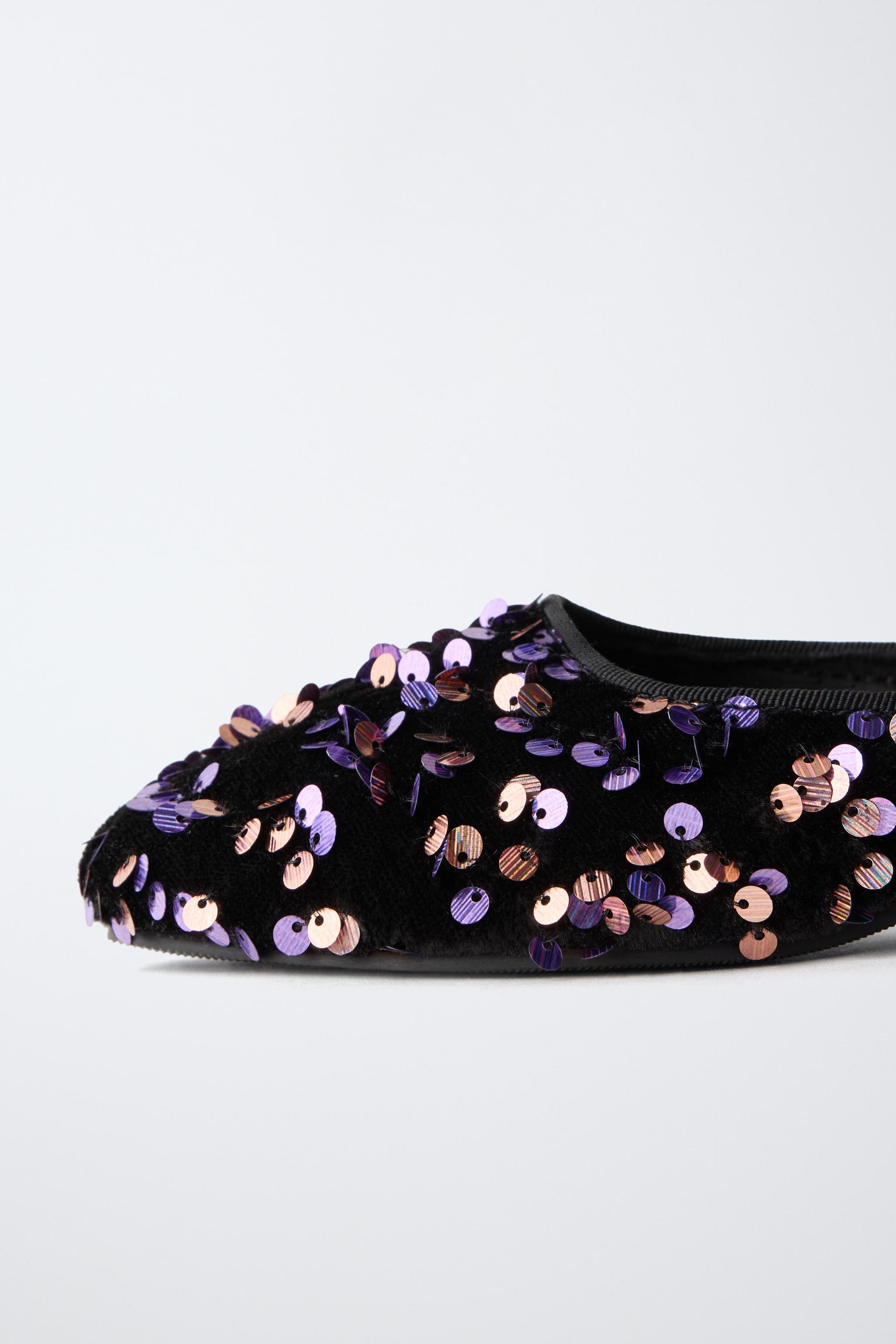 SEQUIN HEELED SHOES