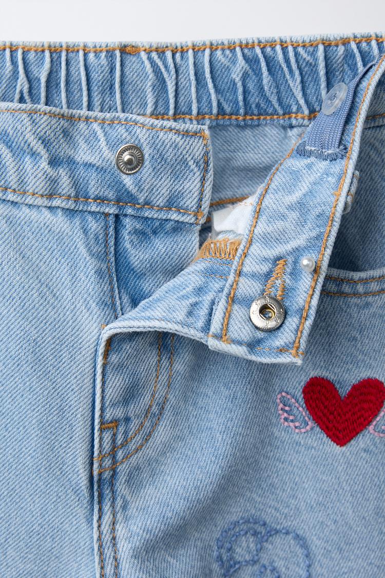 Jeans de pierna ancha bordados 3