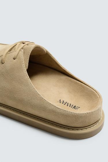 SABOTS EN CUIR - Beige de Zara - Image 5