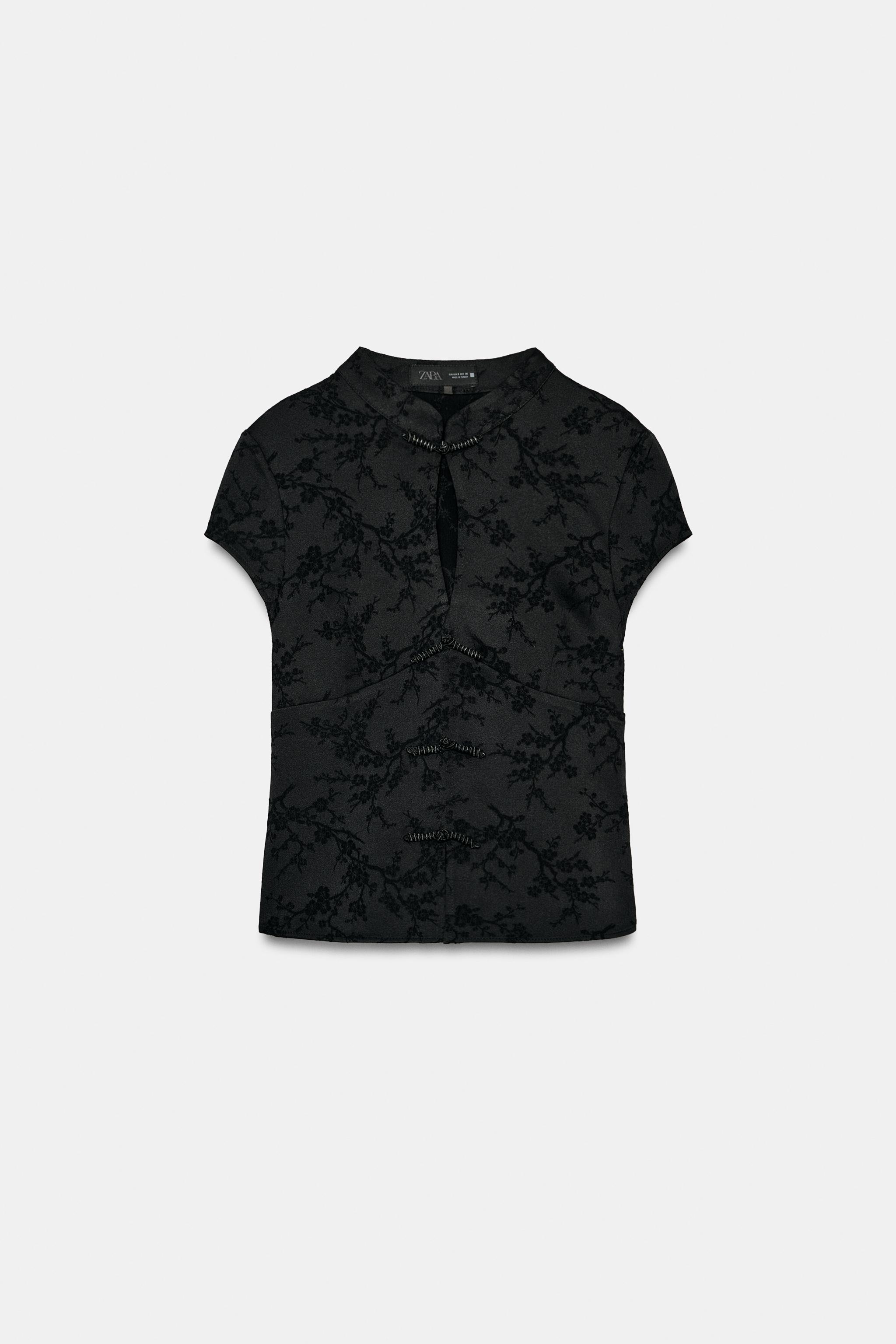 Zara SÜSLÜ DÜĞMELİ JAKARLI TOP görsel 4