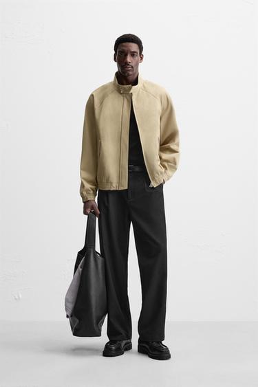 TWILL TEXTURED JACKET - camel by Zara - Image 0