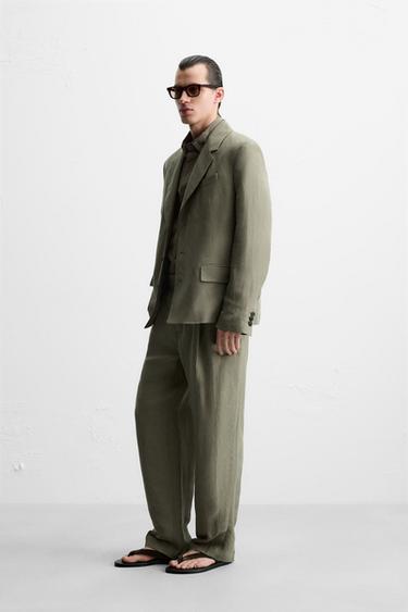 LYOCELL-LINEN SUIT BLAZER - Mink by Zara - Image 3
