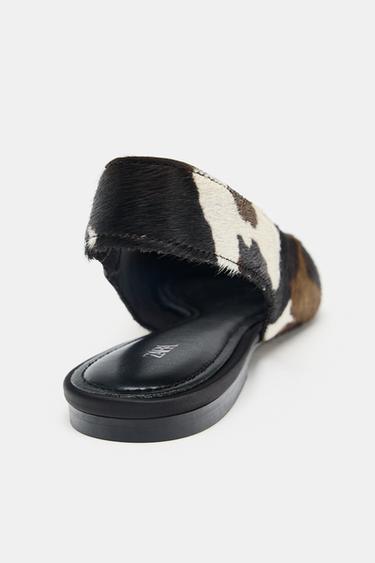 CHAUSSURES À BRIDES ARRIÈRE EN CUIR - Multicolore de Zara - Image 4