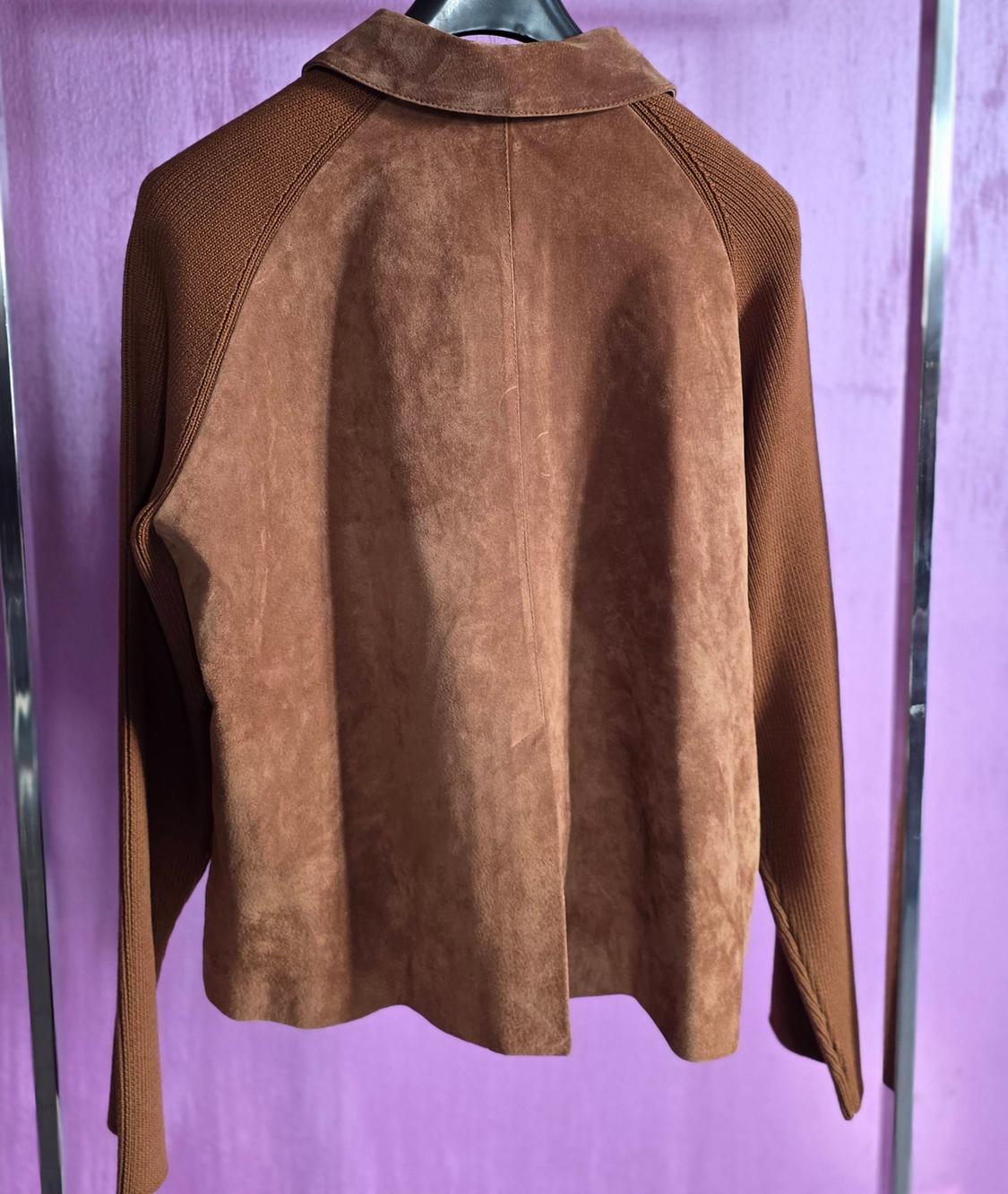 COMBINED 100% LEATHER KNIT JACKET - Image 3