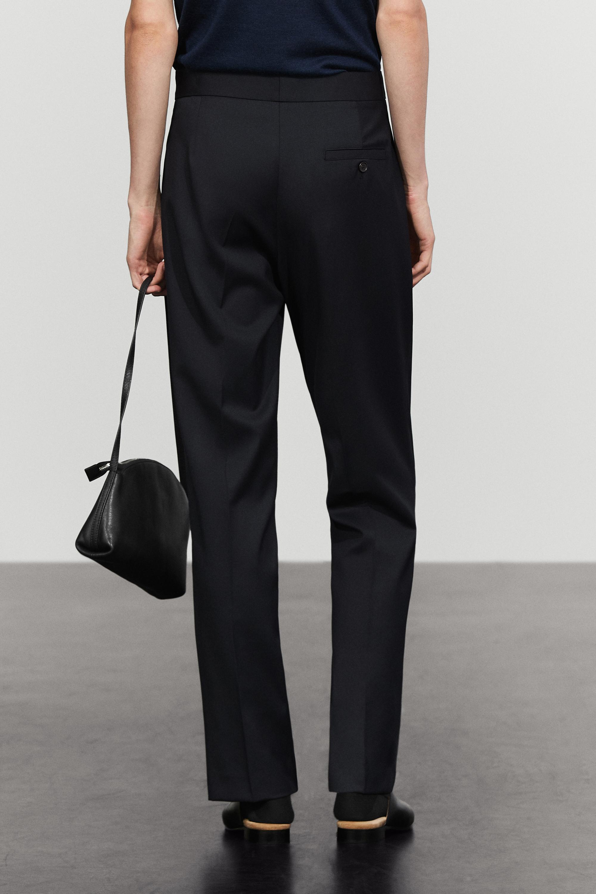 Pantalon droit 100 % laine froide