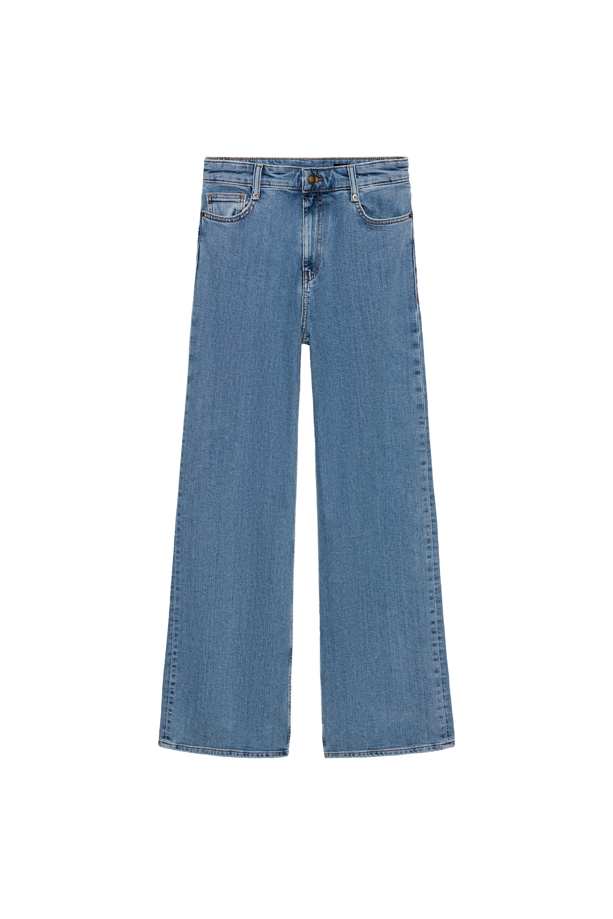 JEANS ZW COLLECTION WIDE LEG TALIE ÎNALTĂ - Albastru | ZARA România