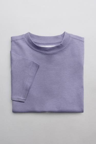 PLAIN MEDIUM WEIGHT T-SHIRT - Mauve by Zara