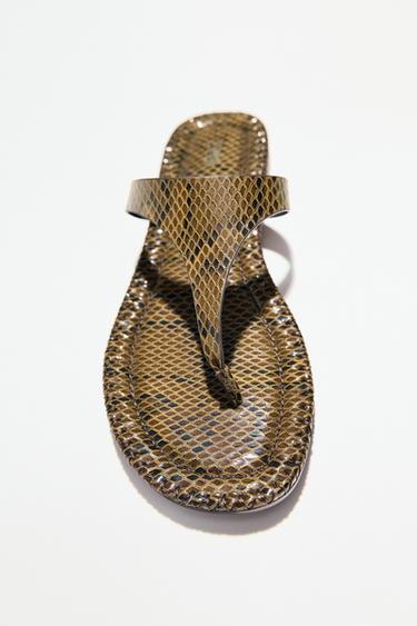 ANIMAL PRINT SANDALS - Snakeskin by Zara