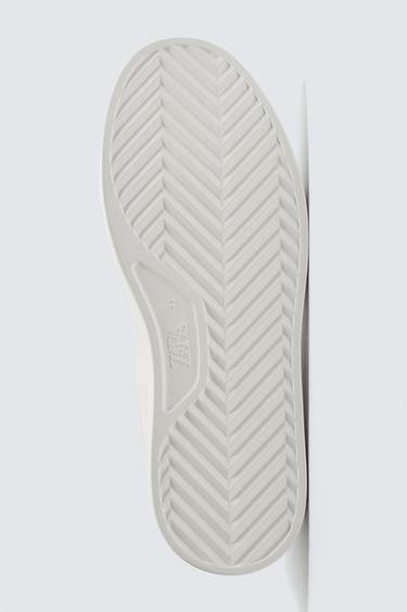 BASKETS EN CUIR - Blanc de Zara - Image 6