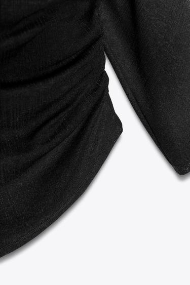 FLOWING ASYMMETRIC TOP - Black by Zara - Image 7