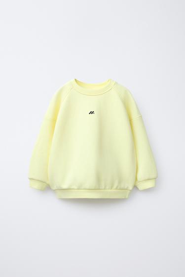 SWEATSHIRT MET LOGO - Felgeel van Zara