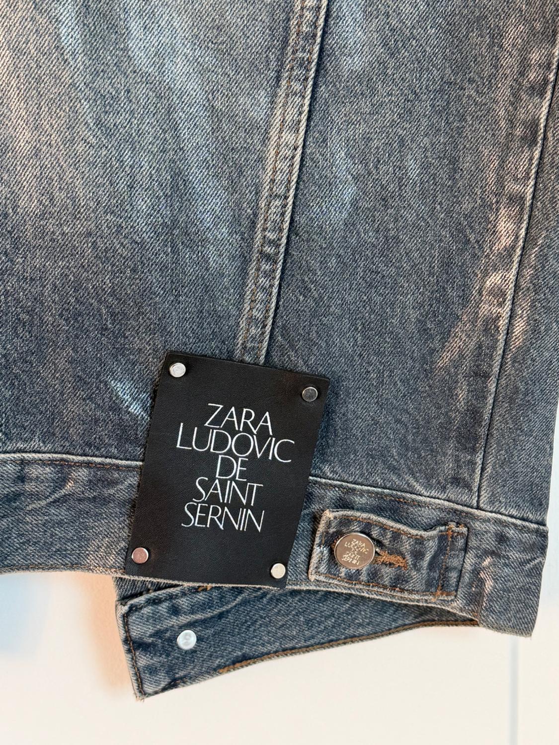 VESTE DENIM JEAN SANS MANCHES ZARA LUDOVIC DE SAINT SERNIN - Image 4