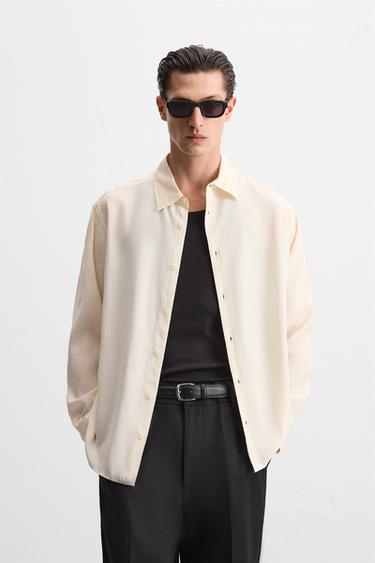 RELAXED FIT SHIRT - Ecru by Zara