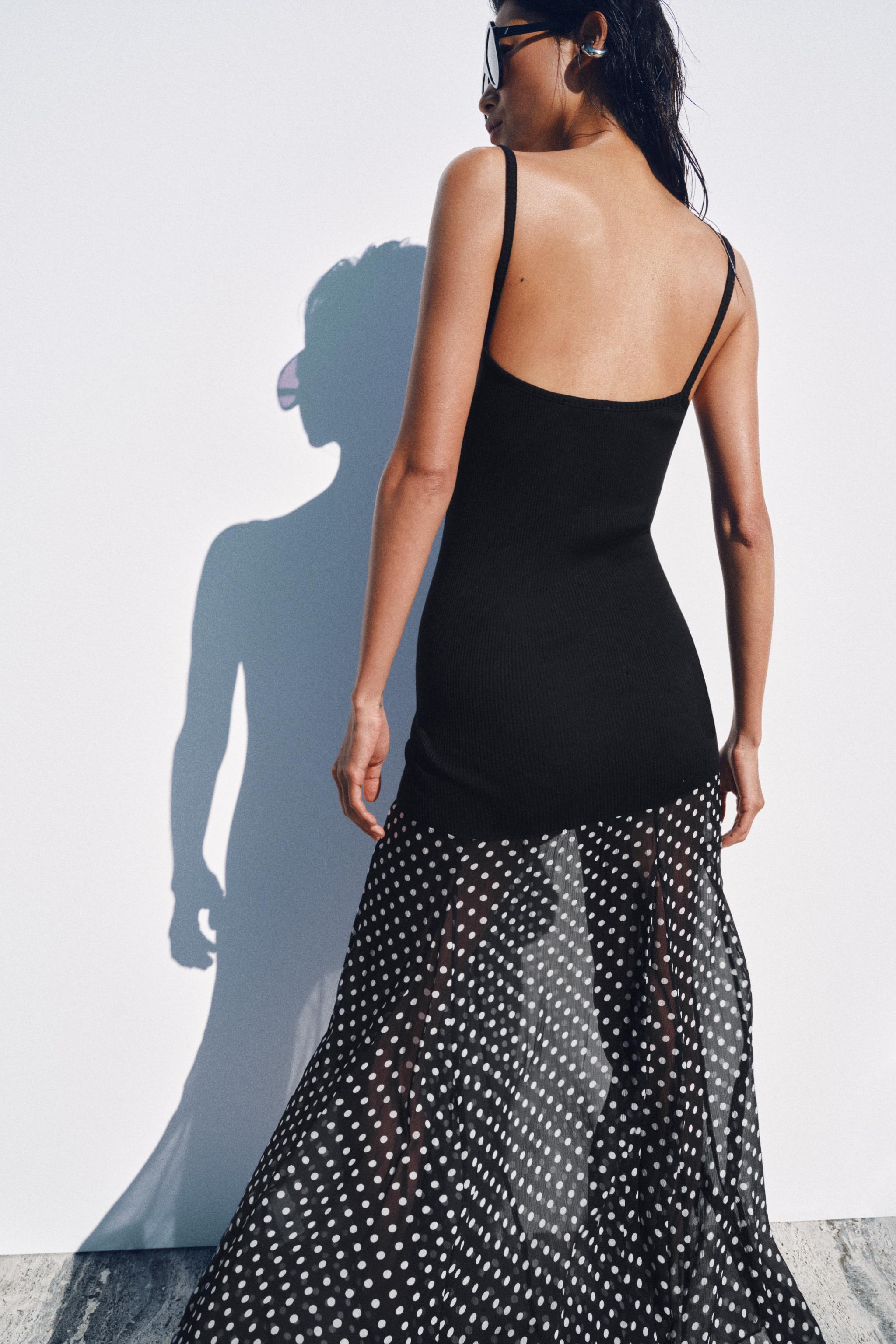 POLKA DOT COMBINATION DRESS
