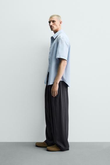 RELAXED FIT SPRAY WASH SHIRT - Light blue by Zara - Image 3