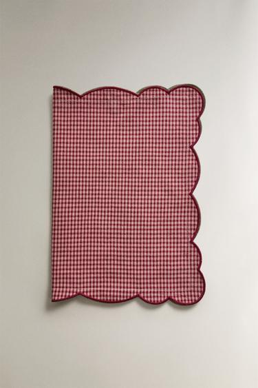 REVERSIBLE GINGHAM PLACEMAT - Green by Zara - Image 1