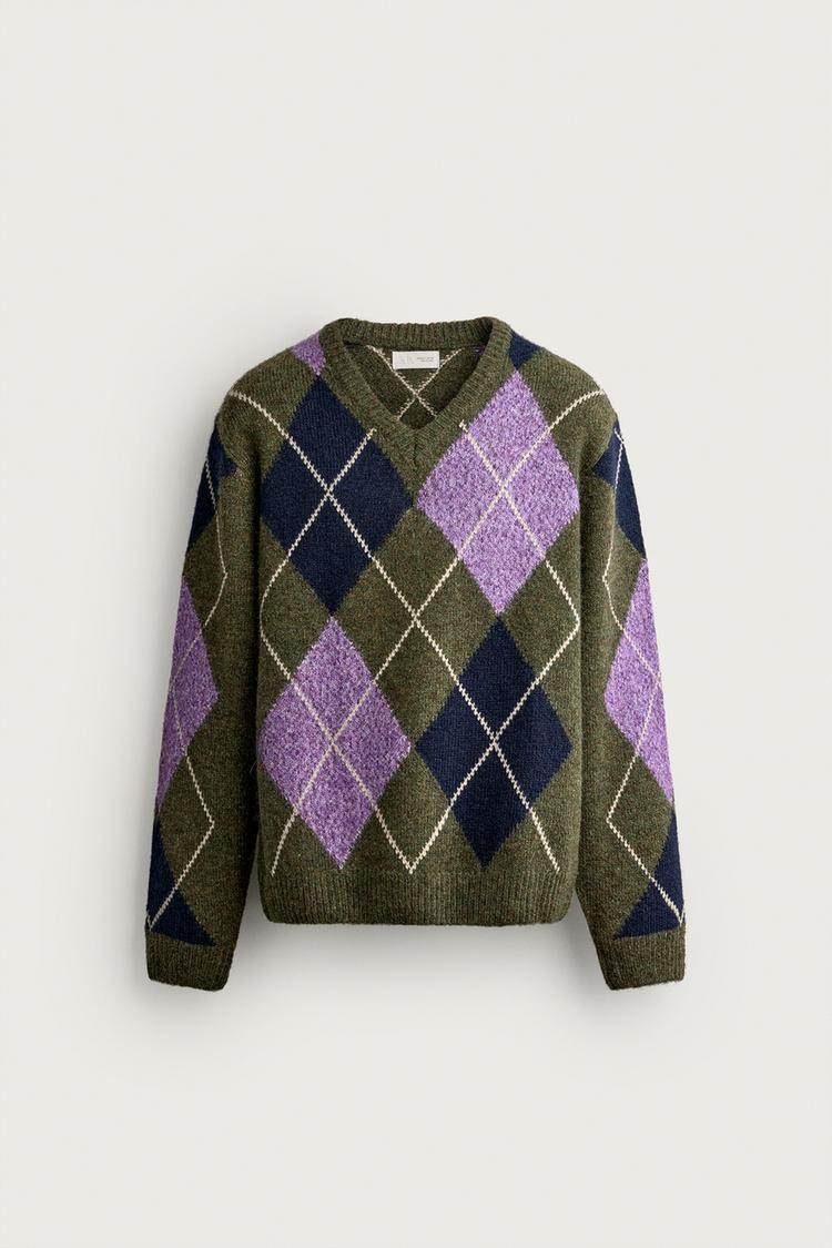Jersey jacquard geometrico