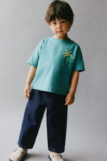 تيشرت مطبع - أخضر الخاص بـ Zara