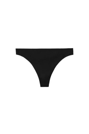ثونغ سادة SEAMLESS - أسود الخاص بـ Zara
