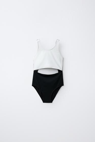 AGES 6-14 / CUT-OUT SWIMSUIT - Black by Zara - Image 0