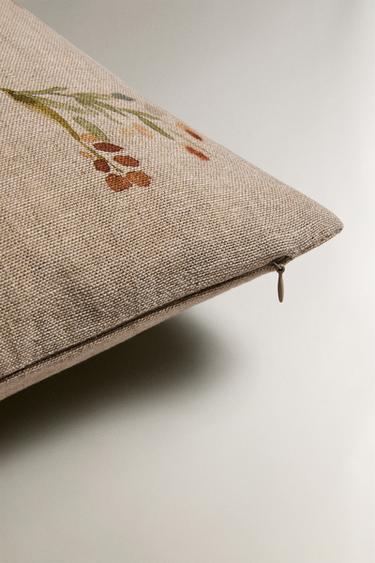 FLORAL CUSHION COVER - Light beige by Zara - Image 4