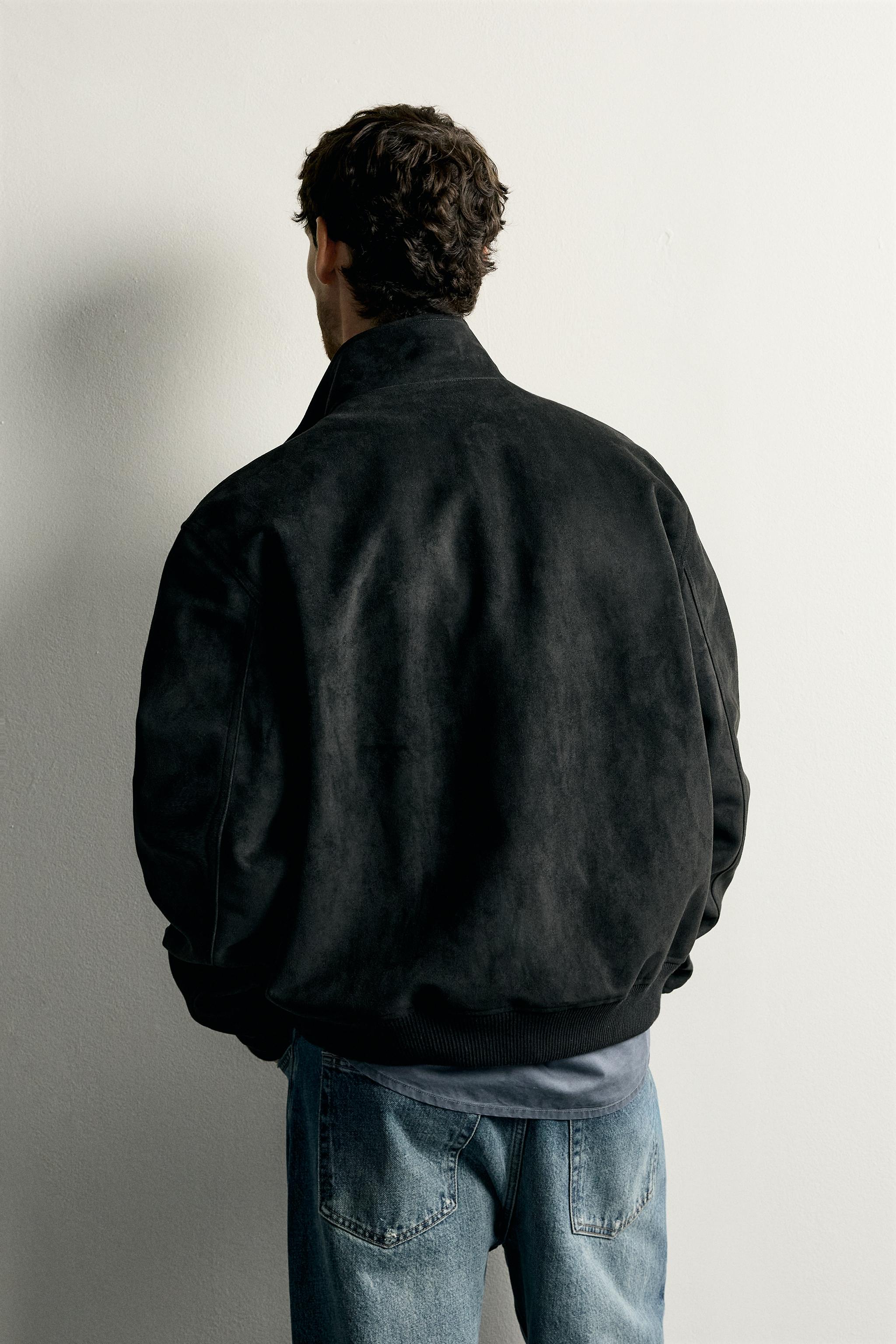 Мужские куртки Zara REGULAR FIT FAUX SUEDE JACKET — фото 3