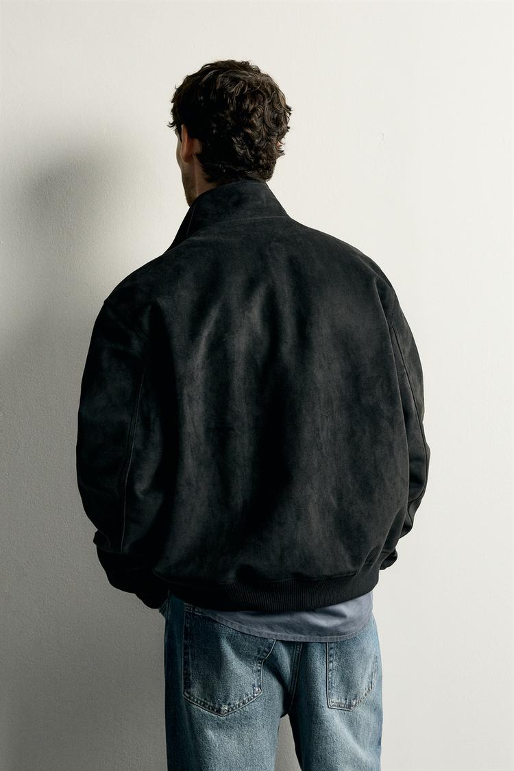 Chaqueta de gamuza sintética de corte regular 3
