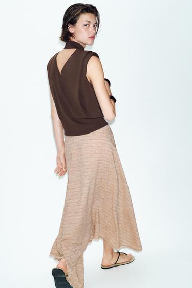 OPEN BACK KNIT TOP - Brown by Zara - Image 4